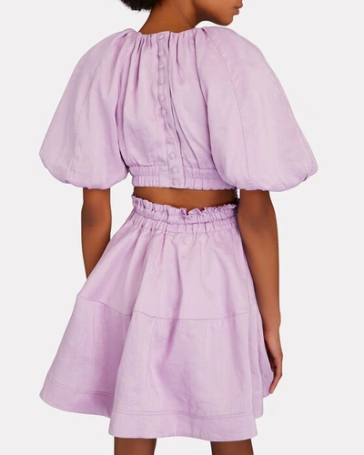 Shop Aje Solitude Cut-out Mini Dress In Light Purple