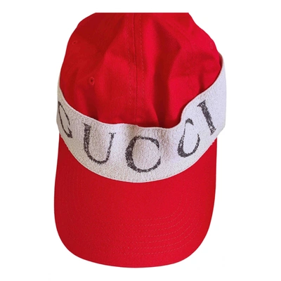 Pre-owned Gucci Cap In Red