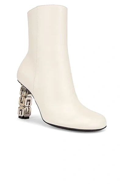 Shop Givenchy G Cube Boots In Ivory