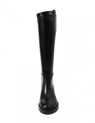Shop Ann Demeulemeester Black Riding Boots With Heel