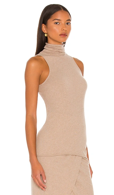 Enza Costa Cashmere Halter Turtleneck In Taupe