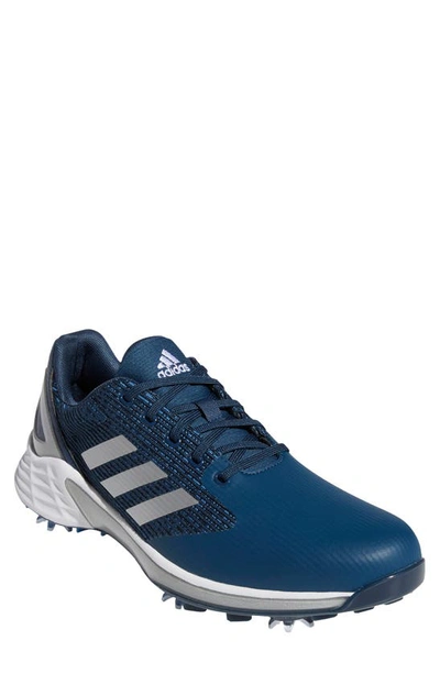 Shop Adidas Golf Adidas Waterproof Golf Shoe In Blue/ White