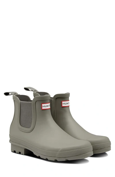 Shop Hunter Original Waterproof Chelsea Rain Boot In Docker Grey