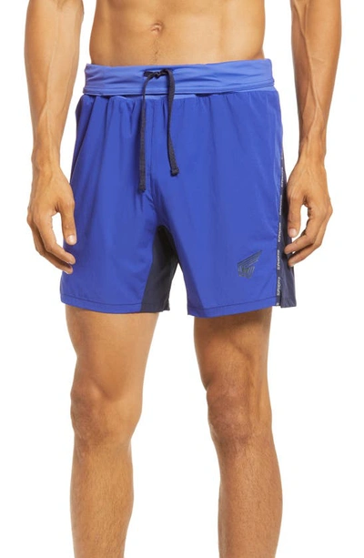 Shop Superdry Premium Run Shorts In Cobalt Blue