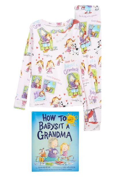 Shop Books To Bed How To Babysit A Grandma Fitted Two-piece Pajamas & Book Set In Pink