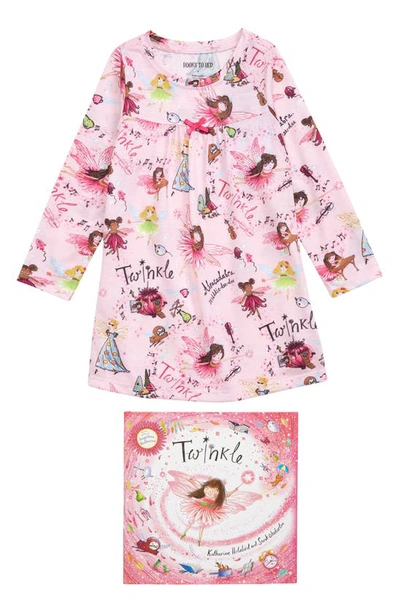 Shop Books To Bed Twinkle Nightgown & Book Set In Pink
