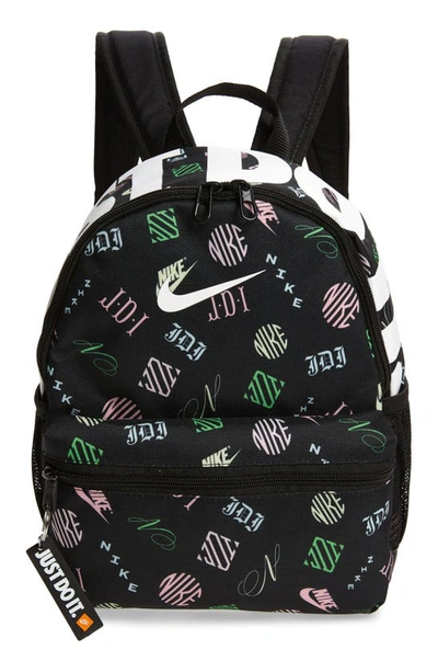 Nike Brasilia Jdi Mini Kids' Backpack In Black,black,white