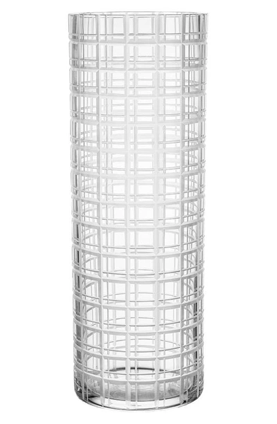 Orrefors Cut In Number Checker Large Vase