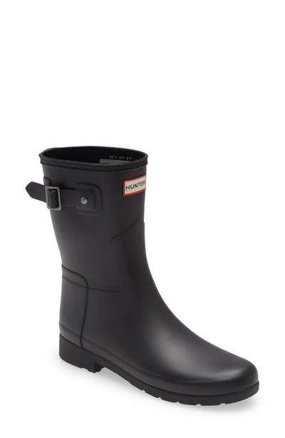 Shop Hunter Original Refined Short Rain Boot In Black/ Black