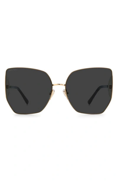 Jimmy Choo Letis 62mm Gradient Oversize Square Sunglasses In Black |  ModeSens