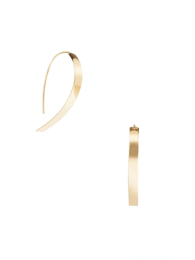 Shop Lana Jewelry Women's 14k Yellow Gold Small Flat Hoop Earrings