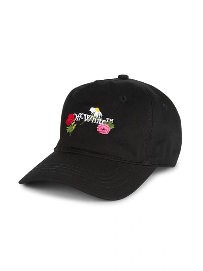 Shop Off-white Kid's Flower Baseball Cap In Black Multi