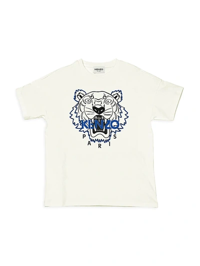Shop Kenzo Little Boy's & Boy's Embroidered Tiger T-shirt In Off White