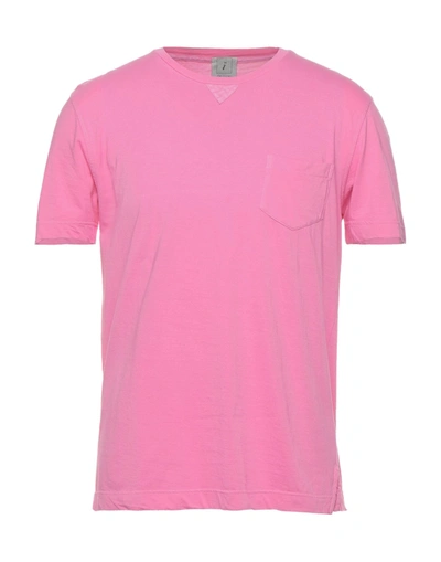 Shop Drumohr Man T-shirt Fuchsia Size M Cotton In Pink