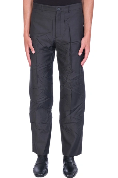 Shop Balenciaga Pants In Black Polyester