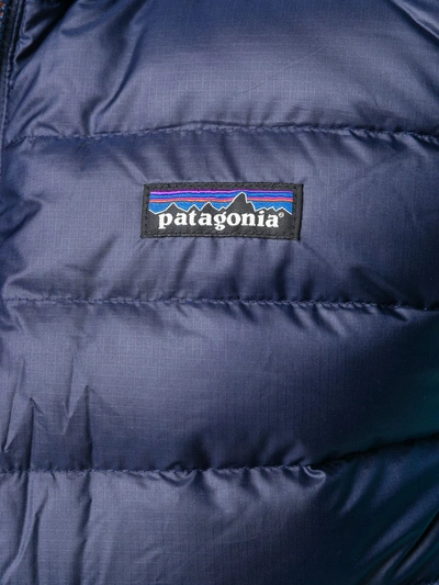 Shop Patagonia Classic Puffer Vest Jacket In Blue