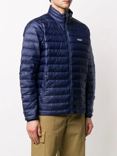 Shop Patagonia Sweater Down Jacket In Blue