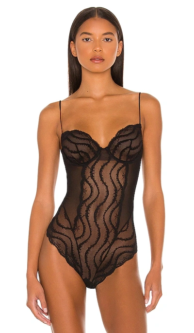 Kiki De Montparnasse Leche Moi Bodysuit In Black