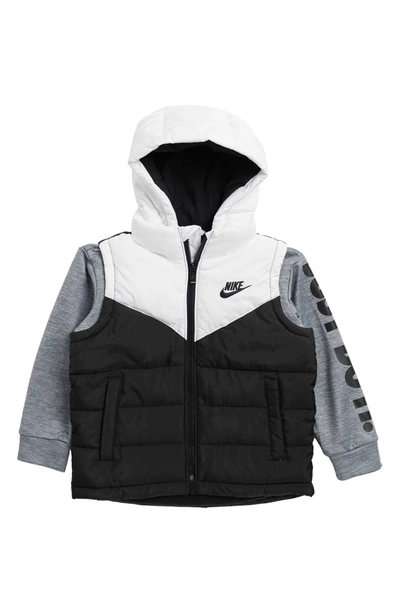 Shop Nike Kids' 2fer Puffer Jacket In White