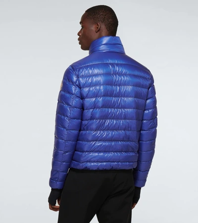Moncler Blue Packable Down Quilted Jacket In Blue