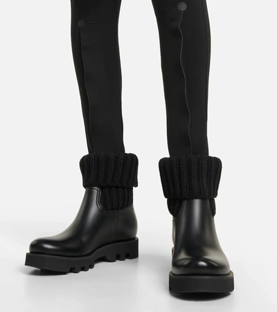 Shop Moncler Ginette Rubber Ankle Boots In Black