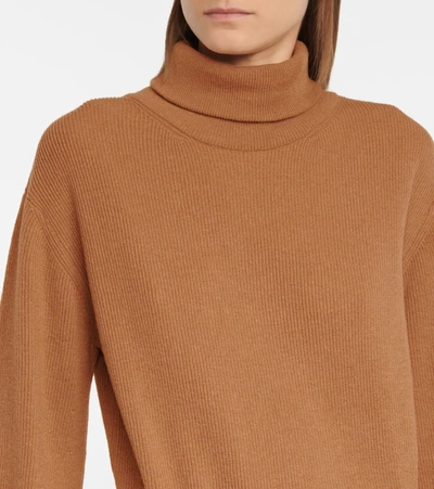 Shop Nanushka Canaan Wool-blend Sweater Dress In Brown