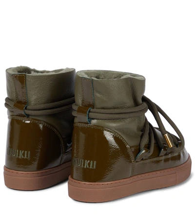 Shop Inuikii Leather-paneled Snow Boots In Green