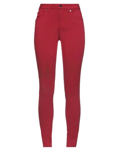 Shop Liu •jo Woman Pants Red Size 26w-30l Cotton, Polyester, Elastane