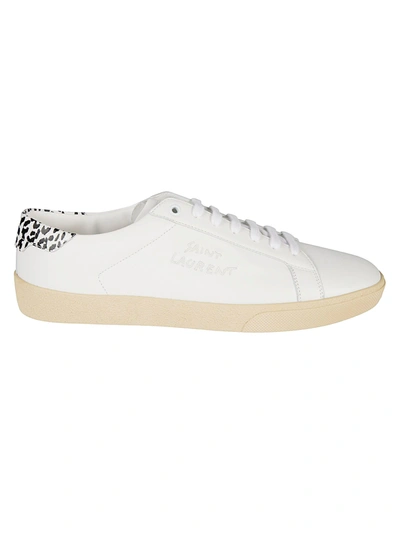 Shop Saint Laurent Sl06 Signa Low Top Sneakers In Bianco