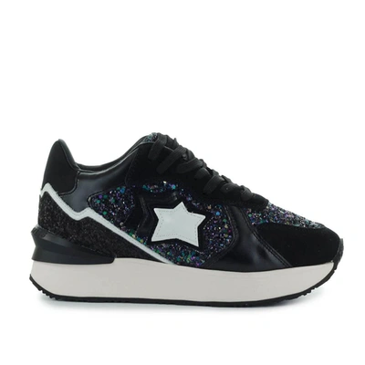 Shop Atlantic Stars Andromeda Black Glitter Sneaker In Nero