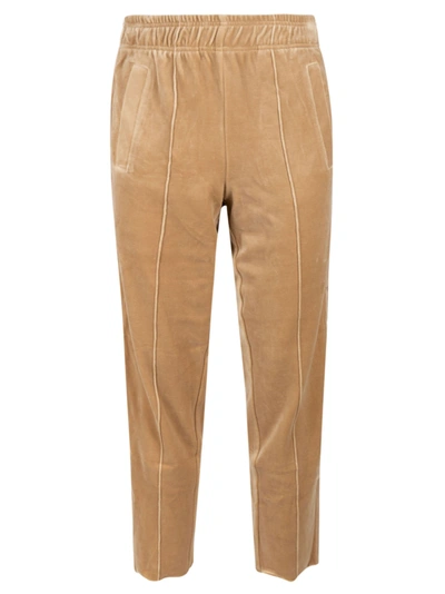 Shop Laneus Ribbed Waist Trousers In Camel