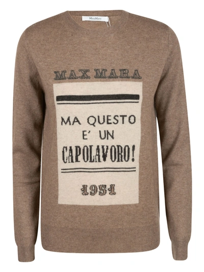 Shop Max Mara Higher Sweater In Brown