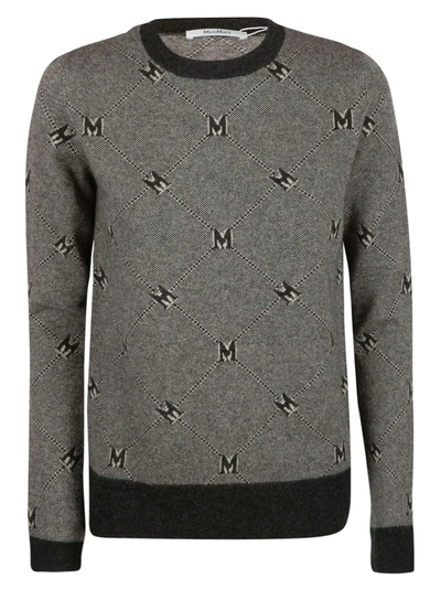 Shop Max Mara Scalloped Neck Sweater In Grey
