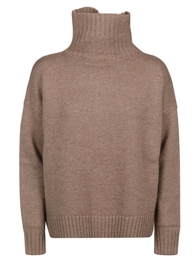 Shop Max Mara Turtleneck Sweater Trau In Cacha Medio