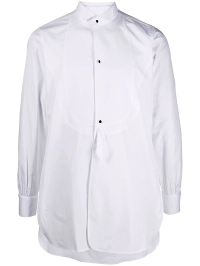 Shop Maison Margiela White Cotton Tuxedo Shirt In Bianco