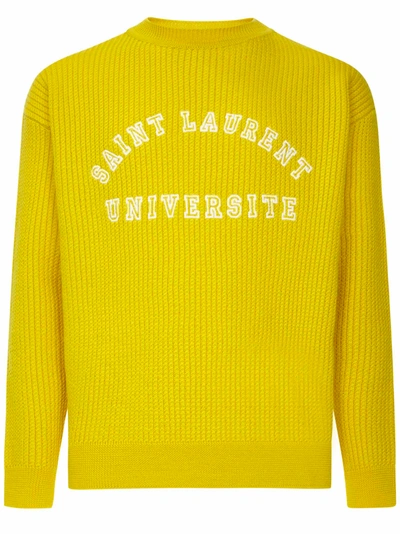 Shop Saint Laurent Sweater In Yellow