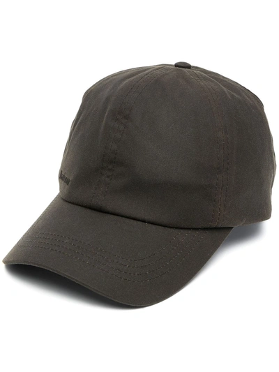 Barbour Embroidered-logo Baseball Cap In Verde