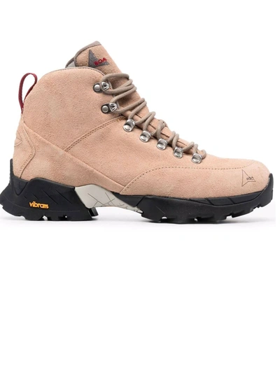 Shop Roa Beige Andreas Suede Hiking Boots