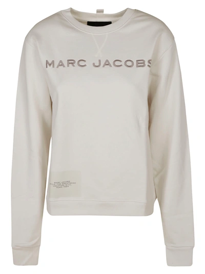 Shop Marc Jacobs Classic Logo Patched Sweatshirt In Gesso