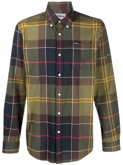 Shop Barbour Green Cotton Shirt In Verde