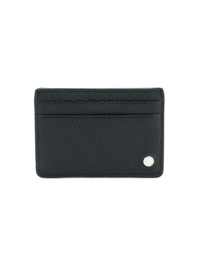 Shop Orciani Black Leather Classic Card Holder In Nero