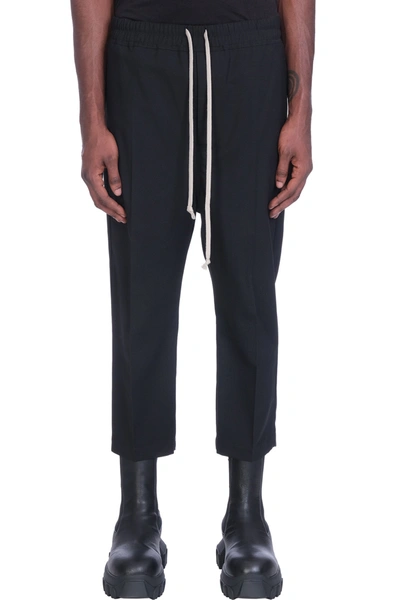 Shop Rick Owens Drawstring Asta Pants In Black Wool