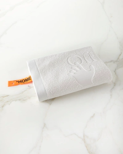 Shop Off-white Swimming Man Logo Shower Towel In White