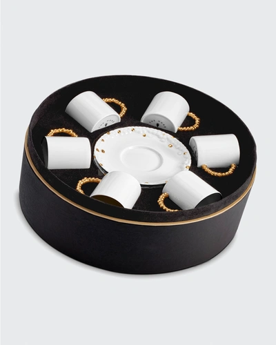 L'objet Haas 12-piece Mojave 24k Gold & Porcelain Espresso Cup & Saucer Set