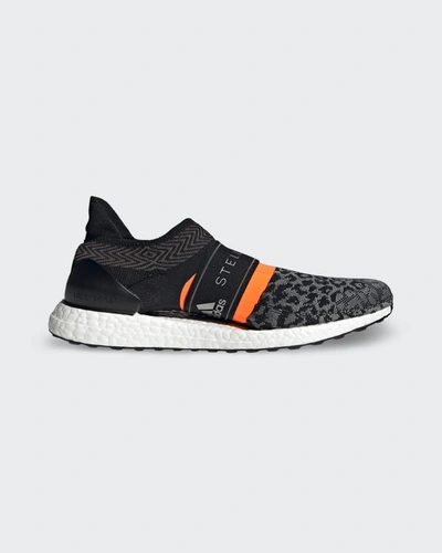 Shop Adidas By Stella Mccartney Ultraboost 3d Leopard-print Knit Sneakers In Black Pattern