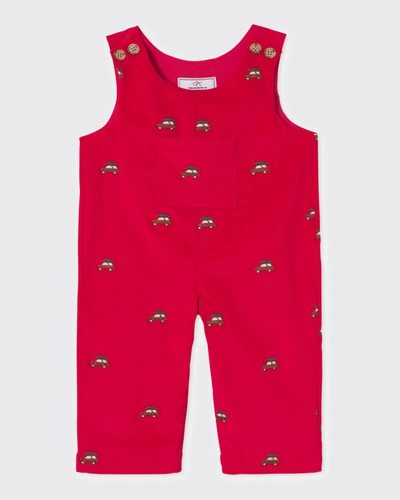 Shop Classic Prep Childrenswear Boy's Tucker Corduroy Overalls, 3m-4t In Crimson With Wood