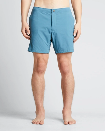 Shop Onia Men's Calder 7.5 Swim Shorts In Deep Ocean