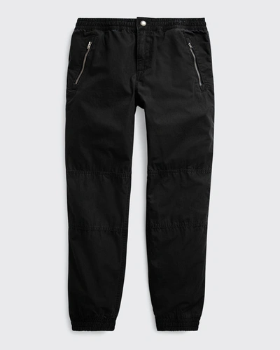 Shop Ralph Lauren Boy's Poplin Jogger Pants In Polo Black