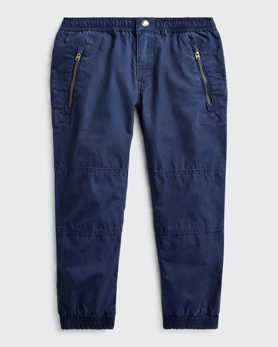 Polo Ralph Lauren Boy's Poplin Jogger Pants In Newport Navy