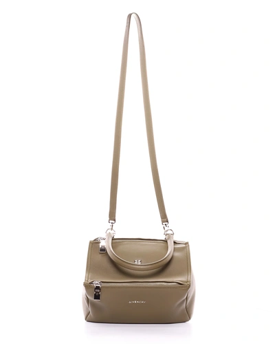 Shop Givenchy Pandora Dual-zip Small Shoulder Bag In Dark Khaki
